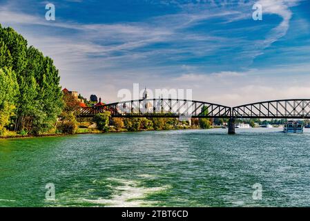 Österreich, Niederösterreich, Wachau, Stein an der Donau, Mauternbrücke Stockfoto