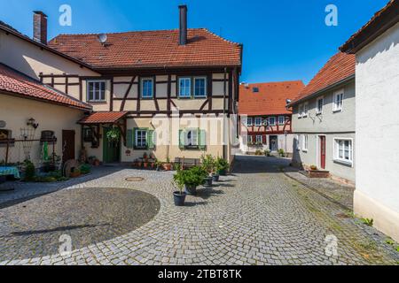 Historischer Ortskern der Stadt Fladungen in der Rhön, Landkreis Rhön-Grabfeld, Biosphärenreservat Rhön, Unterfranken, Bayern, Deutschland Stockfoto