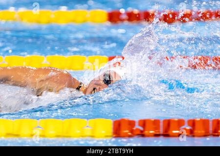 Otopeni, Rumänien. Dezember 2023. Kirpichnikova Anastasiia aus Frankreich während Womenâ&#x80;&#x99;s 1500m Freistil bei den LEN Short Course Europameisterschaften 2023 am 8. Dezember 2023 in Otopeni, Rumänien Credit: Independent Photo Agency/Alamy Live News Stockfoto