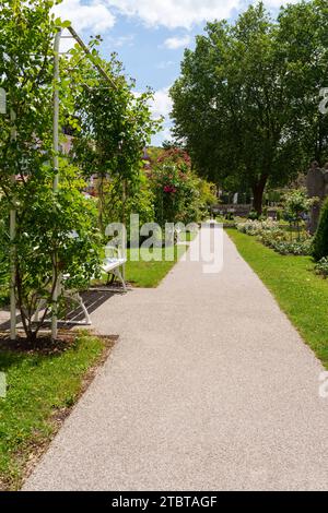 Kurgärten und Rosengarten in Bad Kissingen, Unterfranken, Franken, Bayern, Deutschland Stockfoto