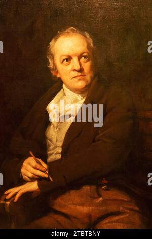 England, London, Portrait of William Blake (1757–1827) von Thomas Phillips aus dem Jahr 1807 Stockfoto