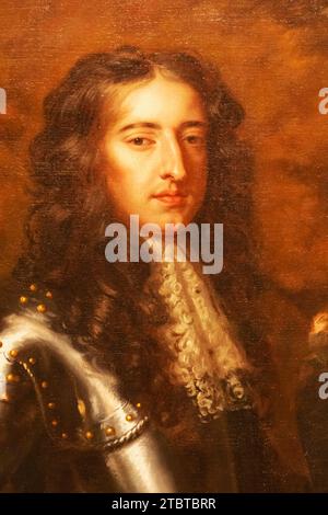 England, London, Portrait of King William III. (1650–1702) vom Studio von Sir Peter Lely aus der Zeit um 1677 Stockfoto