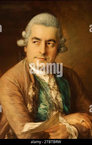 England, London, Porträt von Johann Christian Bach (1735–82), dem jüngsten Sohn von J. S. Bach von Thomas Gainsborough aus der Zeit um 1776 Stockfoto