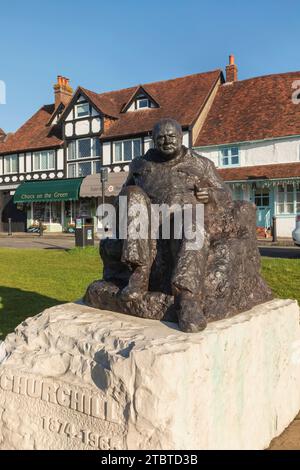 England, Kent, Westerham, Winston Churchill Statue Stockfoto