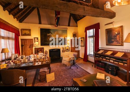 England, Kent, Westerham, Chartwell, Winston Churchill's Home, Die Studie Stockfoto