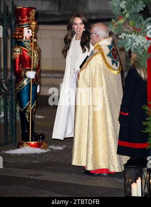 London, Großbritannien. Dezember 2023. Die Prinzessin von Wales besucht die Together at Christmas Carol Service, Westminster Abbey, London. Quelle: Doug Peters/EMPICS/Alamy Live News Stockfoto