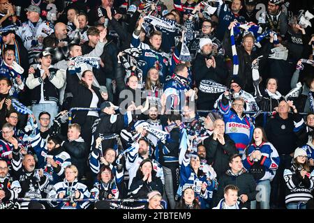 Iserlohn, Deutschland. Dezember 2023. Torjubel, Jubel, Freude, Feature, Symbolfoto GER, Iserlohn Roosters vs. Loewen Frankfurt, Eishockey, Penny-DEL, 25. Spieltag, Spielzeit 2023/2024, 08.12.2023, Foto: Jonas Brockmann/Eibner-Pressefoto Credit: dpa/Alamy Live News Stockfoto