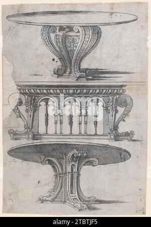 Three Table Designs 2018 von Jacques Androuet du Cerceau Stockfoto