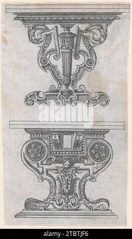 Two Table Designs 2018 von Jacques Androuet du Cerceau Stockfoto