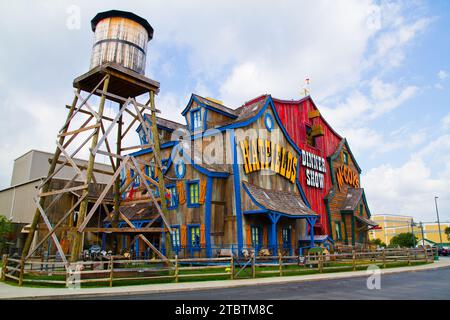 Farbenfrohes Restaurant im Wild-West-Stil in Tennessee Stockfoto