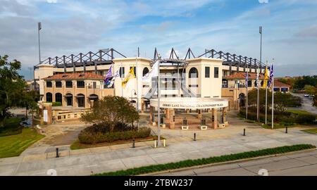 Baton Rouge, LA - 1. Dezember 2023: Das Alex Box Stadium ist das Heimstadion des LSU Baseballs Stockfoto