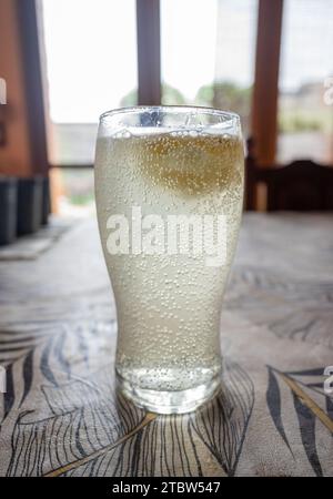 Glas Limonade mit Zitrone (Gancia) Stockfoto