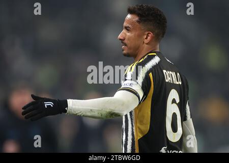 Turin, Italien. Dezember 2023. Danilo von Juventus reagiert während des Spiels der Serie A im Allianz Stadium in Turin. Der Bildnachweis sollte lauten: Jonathan Moscrop/Sportimage Credit: Sportimage Ltd/Alamy Live News Stockfoto