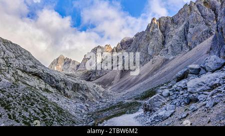 Nationalpark Picos de Europa. In Fuente de, Cantabria, Spanien. Stockfoto