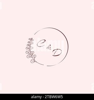 DC Wedding Logobuchstaben in hochwertigem, professionellem Design, das auf allen Printmedien gut gedruckt wird Stock Vektor