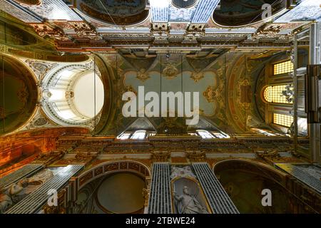 Genua, Italien - 29. Juli 2022: Barockkirche Chiesa dei Santi Vittore e Carlo. Stockfoto