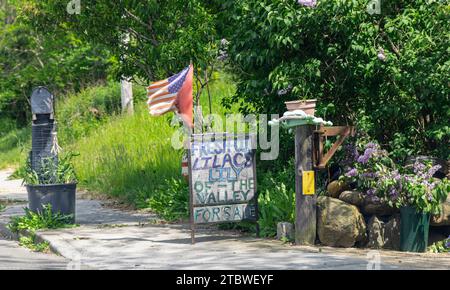 Kleiner Bauernstand in southampton, ny Stockfoto