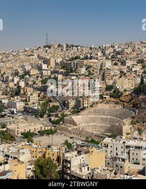 Ein Bild des römischen Theaters von Amman Stockfoto