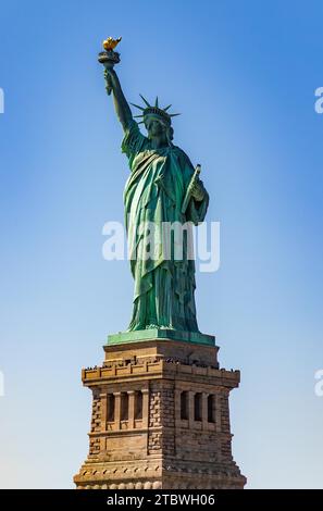 Ein Nahbild der Freiheitsstatue Stockfoto