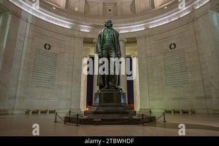 Ein Bild der Statue im Thomas Jefferson Memorial Stockfoto