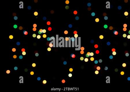 Hintergrund Mit natürlichen Bokeh und mehrfarbige Leds Stockfoto