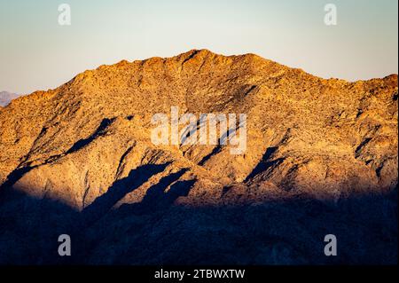 Sonnenuntergang im Coachella Valley am Coachella Valley Vista Point Stockfoto