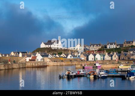 Findochty im November. Moray, Schottland. Stockfoto