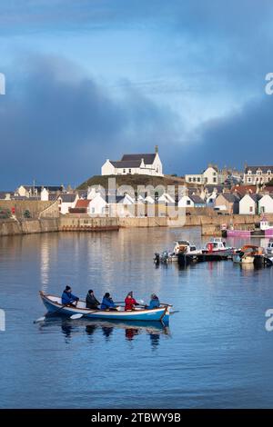 Findochty im November. Moray, Schottland Stockfoto