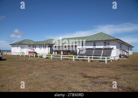 Sea Lion Island Lodge, Falklandinseln. Stockfoto