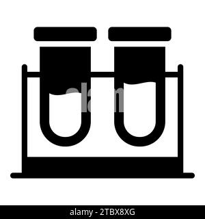 Reagenzgläser Vektorglyphe Symbol, Schule und Bildung Symbol Stock Vektor