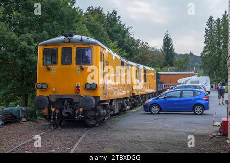 Arley, Severn Valley Railway, Elektrodiesellokomotiven der Baureihe 73 73951 + 73952 werden bis zum Verkauf bei Network Rail gelagert Stockfoto