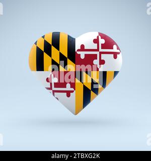 Liebe Maryland State Symbol. Symbol für Herzfahne. Stockfoto