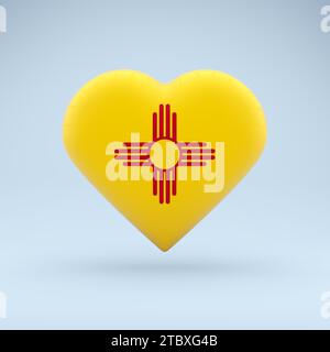 Liebe das Symbol des Bundesstaates New Mexico. Symbol für Herzfahne. Stockfoto