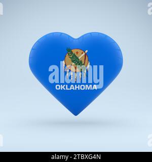 Ich liebe Oklahoma State Symbol. Symbol für Herzfahne. Stockfoto