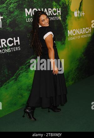 West Hollywood, Kalifornien, USA. Dezember 2023. Kiersey Clemons nimmt am 8. Dezember 2023 an der neuen Apple TV-Serie „Monarch: Legacy of Monsters“ im London West Hollywood in Beverly Hills Teil. Quelle: Jeffrey Mayer/Jtm Photos/Media Punch/Alamy Live News Stockfoto