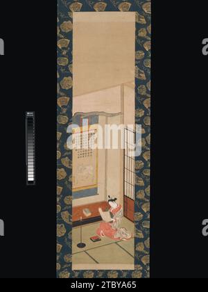 Kurtisane liest einen Brief 2015 von Ishikawa Toyonobu Stockfoto