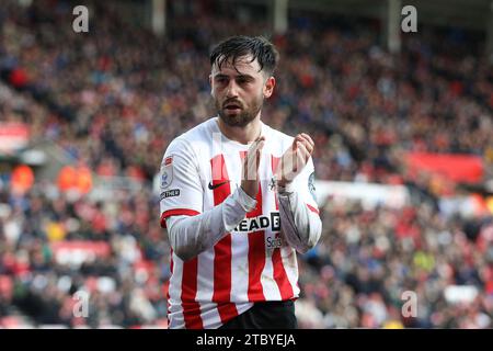 Sunderland, Großbritannien. Dezember 2023. Patrick Roberts aus Sunderland während des Sky Bet Championship-Spiels zwischen Sunderland und West Bromwich Albion im Stadium of Light, Sunderland am Samstag, den 9. Dezember 2023. (Foto: Robert Smith | MI News) Credit: MI News & Sport /Alamy Live News Stockfoto