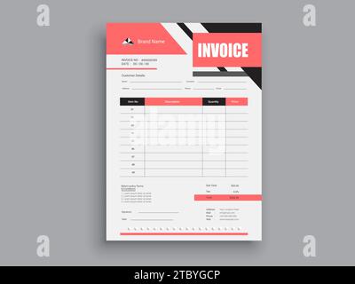 Professionelles Rechnungsdesign und Briefkopfdesign für Firmenbüros. Briefkopf, Abbildung Rechnungsdesign. Einfaches und kreatives modernes Corporate Design Stock Vektor