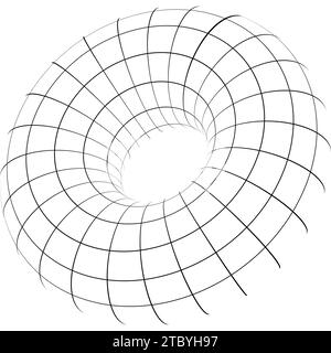 Torus Drahtmodellvektor. Abstrakte geometrische Form mit Torus Stock Vektor