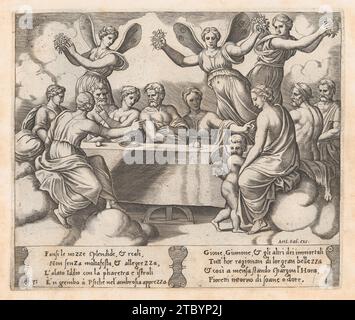 Platte 31: Götter feiern die Hochzeit von Cupid und Psyche, aus „The Story of Cupid and Psyche as told by Apuleius“ 1941 von Antonio Salamanca Stockfoto