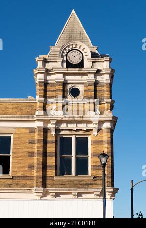 Mendota, Illinois - USA - 7. Dezember 2023: Gebäude in der Innenstadt von Mendota, Illinois, USA. Stockfoto