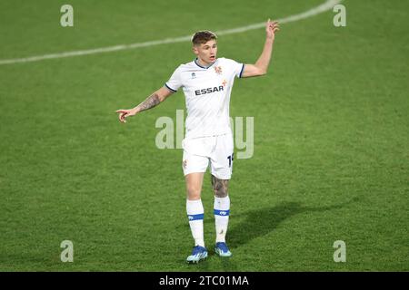 Birkenhead, Großbritannien. Dezember 2023. Harvey Saunders von Tranmere Rovers während des Spiels der EFL SkyBet League Two zwischen Tranmere Rovers und Newport County im Prenton Park, Birkenhead, England am Samstag, den 9. Dezember 2023 (Foto: Phil Bryan/Alamy Live News) Stockfoto