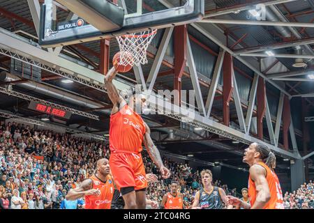 Chemnitz, Deutschland 09. Dezember 2023: BBL Pokal - 1/4 Finale - 2023/2024 - Niners Chemnitz vs. Ratiopharm Ulm im Bild: Jeffery Garrett (Chemnitz) Stockfoto