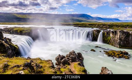 Godafoss Wasserfall, Nordurland Eystra, Island Stockfoto