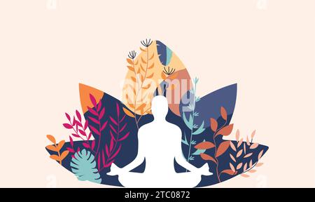 Psychische Gesundheit Wohlbefinden und Wachstum Mindset Illustration Stock Vektor