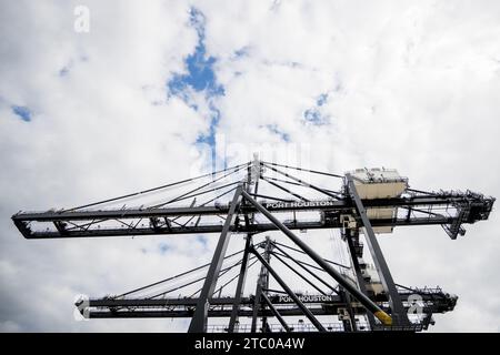 Houston, Usa. Dezember 2023. Abbildung bei einem Besuch im Hafen von Houston, USA am Samstag, den 9. Dezember 2023. BELGA FOTO JASPER JACOBS Credit: Belga News Agency/Alamy Live News Stockfoto