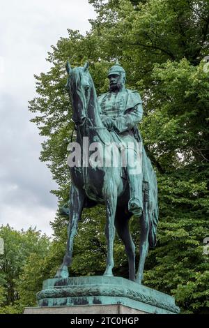 Das Denkmal für Kaiser Wilhelm I. in Hamburg. Stockfoto