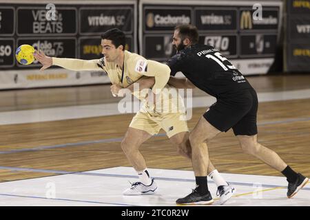 Guimarães, 09/2023 - Vitória SC traf heute Nachmittag auf den FC Porto in Pavilhão União Vimaranense, in einem Spiel der nationalen Handballmeisterschaft André Sousa, Pinheiro Ort: (Pedro Correia/Global Imagens) Credit: Atlantico Press/Alamy Live News Stockfoto