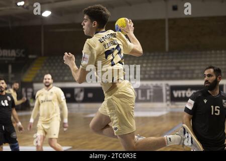 Guimarães, 09/2023 - Vitória SC traf heute Nachmittag auf den FC Porto in Pavilhão União Vimaranense, in einem Spiel der Pedro Oliveira Handball-Meisterschaft (Pedro Correia/Global Imagens) Credit: Atlantico Press/Alamy Live News Stockfoto