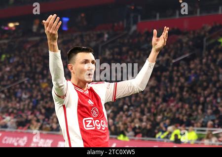 Amsterdam, Niederlande. Dezember 2023. Steven Berghuis von Ajax während des niederländischen Eredivisie-Spiels zwischen Ajax und Sparta am 9. Dezember 2023 in Amsterdam Credit: dpa/Alamy Live News Stockfoto